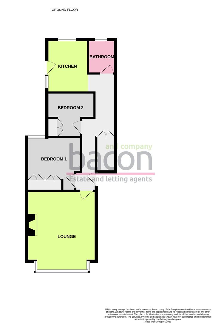 Floor Plan | Flat - Garden | Browning Road, Worthing | Sold - Subject to Contract